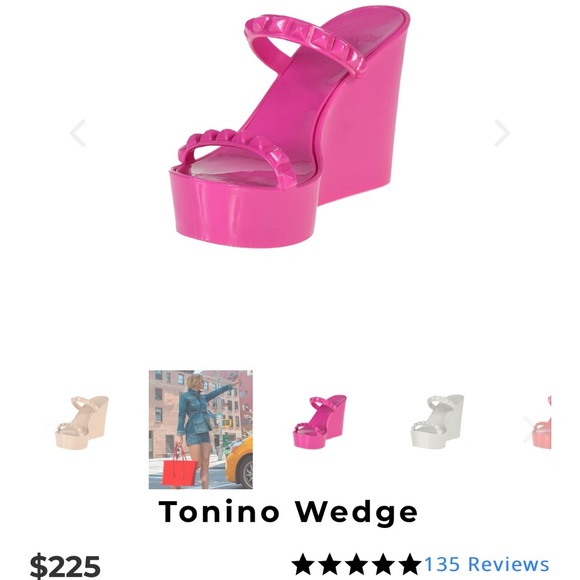 NWT Carmen Sol Tonino Wedge in Fuschia - Picture 2 of 14